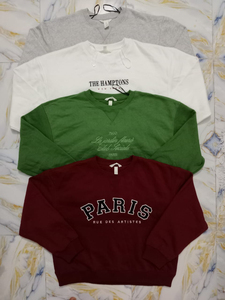 Jersey de gran tamaño bordado personalizado para mujer, Sudadera con capucha informal con estampado cálido, ropa de calle holgada con hombros caídos - Product Image 3