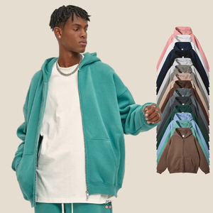 Sudadera con capucha unisex de forro polar 100% algodón de 280 g, con cremallera, tipo cárdigan de doble cremallera, ajuste regular, para invierno, venta al por mayor, personalizada - Product Image 1