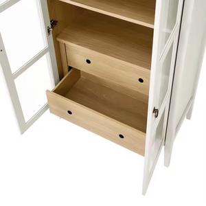 Gabinete de arco de almacenamiento de exhibición de madera blanca de granja moderna de tamaño personalizado para sala de estar cocina dormitorio de Vietnam - Product Image 2