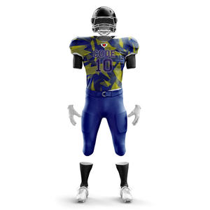 Nouveau design ensembles d'uniformes de football américain pour jeunes et adultes 100% polyester manches courtes respirant options de taille plus logo avant - Product Image 5