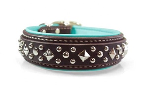 Estilos de moda de lujo Patrón sólido Encaje Collar para caminar para perros Hecho a medida con cuero de calidad Top Suministros para mascotas Proveedor Premium - Product Image 3