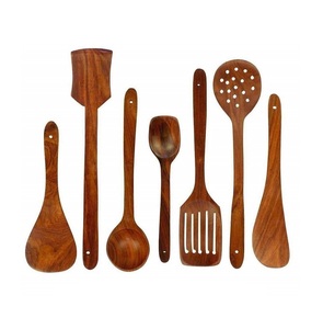 Cuillères et spatule en bois pour la cuisine Ustensiles de cuisine élégants et antiadhésifs pour la maison et la décoration de la cuisine - Product Image 1
