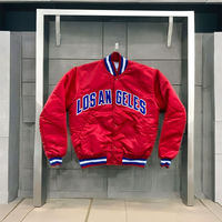Blouson bomber vintage en satin personnalisable pour homme, style Las Vegas Old School des années 90, Raiders Starter, personnalisé, collège