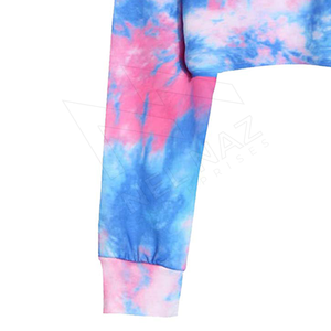 Usine personnalisée marque cordon couleur unie éponge recadrée haut à capuche extensible Pakistan fabricants 2024 - Product Image 5