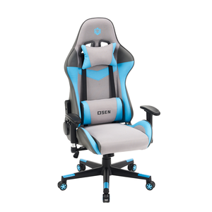 Sillón de Oficina Ergonómico de una Pieza para Videojuegos y Carreras, Cómodo, de Tela Sintética - Product Image 2