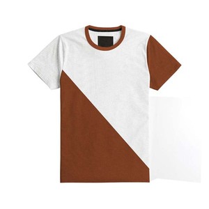 T-shirts à col rond 100% coton de haute qualité pour hommes, manches courtes, couleur unie, broderie en soie personnalisée, logo imprimé - Product Image 3