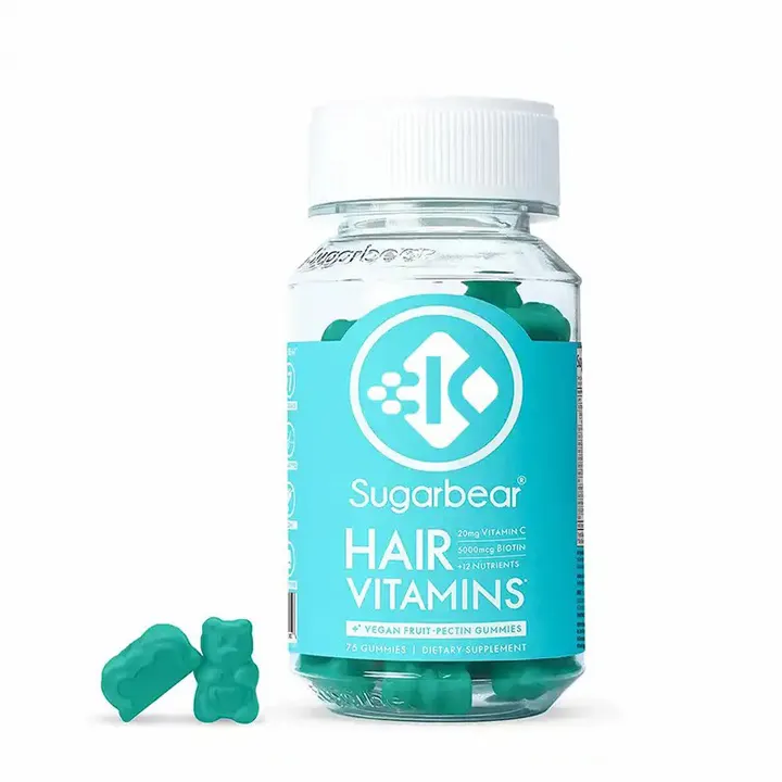 OEM/ODM Private Label Vegan Hair Growth Supplements Halal 10000mcg Multivitamin Biotin Gummies Bear