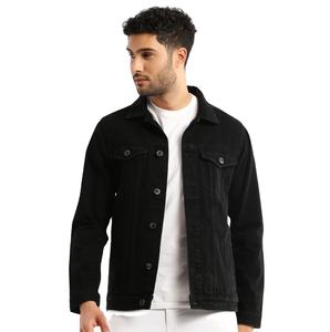 2025 personnalisé hommes qualité supérieure printemps automne Denim veste respirant noir Jean avec conception brodée ODM approvisionnement pour l'hiver - Product Image 4