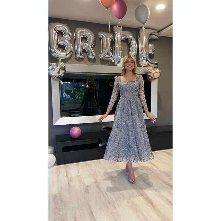 Long Tulle Sleeves Square Collar Glitter Printed Midi Evening Dress Ht8354 8354