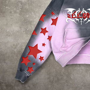 Sudadera con capucha de gran tamaño de algodón 100% para hombre, tejido polar lavado con ácido, diseño de impresión Digital bordado único, sudadera de invierno - Product Image 2