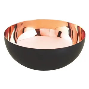 블랙 & 로즈 골드 도금 금속 그릇 새로운 디자인 장식 멋진 최신 최고의 품질 금속 그릇