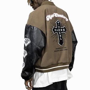 แจ็คเก็ตวาร์ซิตี้สไตล์โมเดิร์นแบบยูนิเซ็กซ์ กันลม บุผ้าควิลท์ด้านใน อุ่นสบาย สไตล์ลำลอง แนวสปอร์ต เสื้อคลุมด้านนอก รับปักลายตามสั่ง สำหรับทีมหรือโรงเรียน - Product Image 5