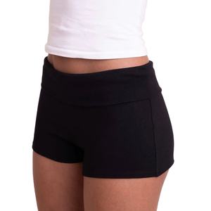 Shorts de yoga décontractés pour femmes, taille haute, en coton côtelé, coupe ajustée, taille basse, pliables, pour l'été, 2026 - Product Image 5