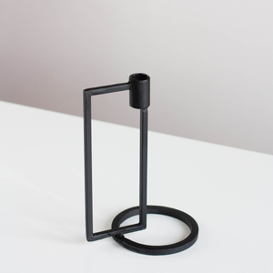 Candelabro cónico metálico duradero negro de primera calidad, soporte personalizado para mesa, centro de mesa, decoración, candelabros de cristal, linternas - Product Image 1