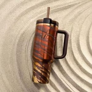 Botella de Acero Inoxidable a Prueba de Fugas, Tazas de Café con Diseño Personalizado de Tigre, Vaso Térmico Aislado - Product Image 1