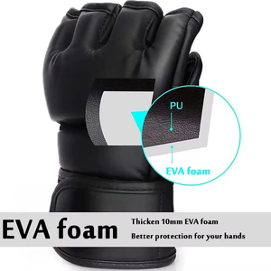 <b>Custom</b> <b>MMA</b> <b>Gloves</b> and Boxing Training <b>MMA</b> Sparring <b>Gloves</b> for Muay Thai BJJ Training Grappling Leather Sparring <b>Gloves</b> - Product Image 3