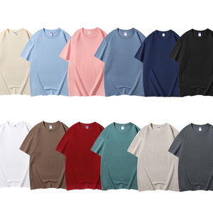 100% t Shirt Coton Lourd 300 Grammes T-shirt Surdimensionné Goutte D'épaule Streetwear Blanc Mock Rib Neck Tshirt - Product Image 1