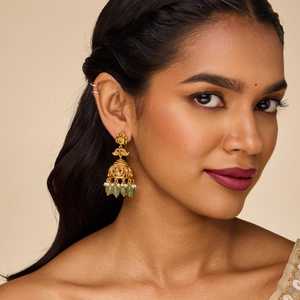 Antique-Style Chandelier <b>Earrings</b> Copper and Zinc Alloy Trendy Religious Flower <b>Hook</b> Pattern 2023 Wedding Jewelry - Product Image 3