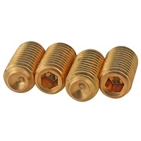 Vis sans tête à six pans creux en laiton DIN 913, vis de réglage à pointe conique, vis de fixation filetée fendue en laiton pour machine