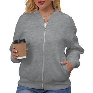 Chaqueta Bomber de Moda Urbana para Mujer, Invierno, Lisa, Delgada, con Cierre, Chaquetas Bomber para Mujer - Product Image 5