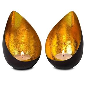 Bougeoir en fer au design moderne de forme ronde circulaire - Product Image 5