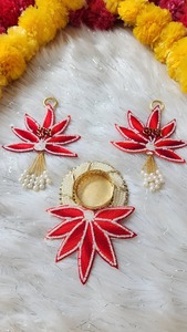 Shubh-Labh traditionnel Diwali et décor de mariage indien à la main suspendu T Light Mandir pour pendaison de crémaillère et cérémonie Haldi - Product Image 4
