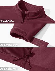 Premium Quality <b>Men's</b> Outdoor Softshell <b>Jacket</b> Breathable Waterproof Warm and Wear Resistant Long <b>Blouson</b> with Zipper Closure - Product Image 3