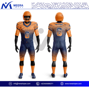 Men's Professional American Football Uniform Set - Durable <b>Padded</b> Jersey and <b>Pants</b> with Breathable Mesh Fabric - Product Image 2