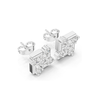 Boucles d'oreilles en diamant de laboratoire 0,35 CT en or 18 carats, 14 carats, 10 carats et argent 925, options moissanite et diamant de laboratoire, blanc, jaune et rose - Product Image 6