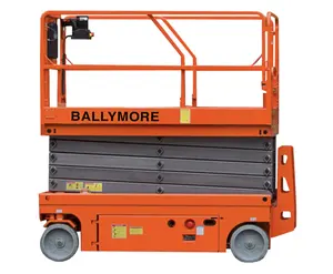 Ballymore battery-powered drivable nhỏ gọn Scissor Lift với 36 "Roll-out cantilevered nền tảng