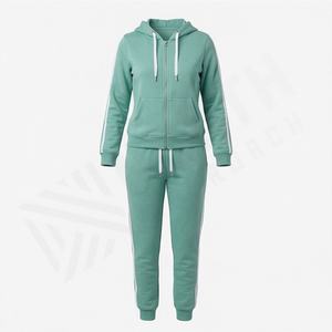 Winter Sweat Suit <b>Women</b> 100% Cotton Crop Tops <b>Tracksuits</b> 2 Piece Set Rhinestone Jogging Suit <b>Velour</b> Athletic Gym Fitness Clothes - Product Image 1