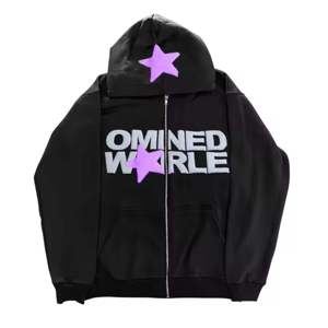 Sudadera con Capucha Personalizada de Moda, Impresión en Pantalla y Puff, Estilo Urbano, Calidad Premium, Cierre de Cremallera, 500GSM, para Hombre - Product Image 4