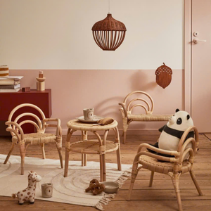 Silla de mimbre vintage con Orejas de conejo para niños, silla de mimbre tejida a mano para niños pequeños, muebles ecológicos para exportar a todo el mundo - Product Image 6