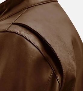 Veste en cuir de vachette de qualité supérieure pour hommes, veste en cuir PU conçue à la mode, vêtements pour hommes de haute qualité, nouvelle collection - Product Image 4