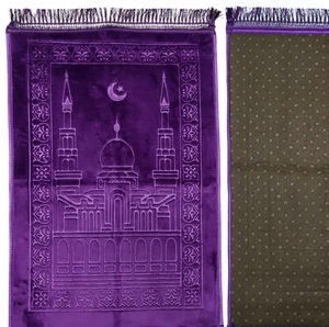 Conceptions personnalisées nouvelle prière tapis musulman en gros en vrac couleur unie teint épais tapis de prière de haute qualité tapis jaenamaz islamique - Product Image 5