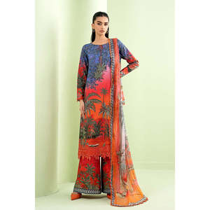 Conjunto de traje de lino bordado para mujer-MPrints Sprint Summer'26 D-2907-B TC-1606 - Product Image 4