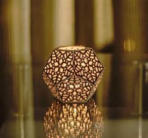 Bougeoir votif en métal fait à la main en fer pour le salon, le bureau et l'éclairage de mariage - Product Image 2