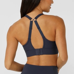 Wholesale Women Gym Workout Cross Backless Sports Bra Custom logo Seamless Yoga Gym Sports Bra for Women Made in Bangladesh - Product Image 2