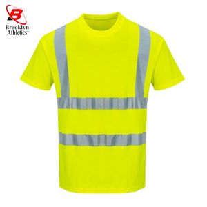 <b>High</b> Visibility <b>Shirt</b> Reflective <b>T</b> <b>Shirts</b> Printed with Logo Security Safety TShirt - Product Image 4