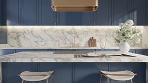 แผ่นควอตซ์พิมพ์ลายอาร์เปลส์สำหรับเคาน์เตอร์ครัวและท็อปโต๊ะเครื่องแป้ง หนา 2 ซม. 3 ซม. ขัดเงา หินสำเร็จรูปสำหรับใช้ในงานก่อสร้าง - Product Image 3