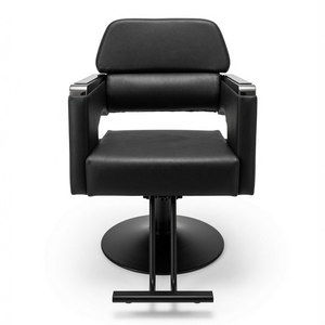 Fauteuil de barbier moderne en similicuir avec pompe hydraulique, base ronde, hauteur réglable, mobilier de salon - Product Image 2