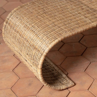 Table basse en rotin arqué Fabriqué au Vietnam Matériaux écologiques Meubles de maison Décoration intérieure Vente en gros