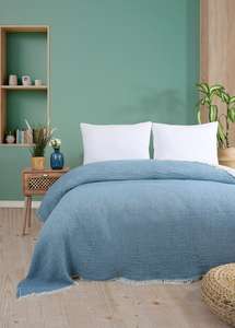 Manta de Muselina Súper Suave 100% Algodón, Tejida, Ligera, para las Cuatro Estaciones, con Rayas, Estilo Europeo-Americano, 7 Capas de Gasa - Product Image 4