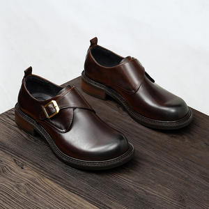 Chaussures Oxford en cuir de vachette pleine fleur avec talon amorti et design antidérapant, chaussures habillées pour hommes, chaussures en cuir - Product Image 5