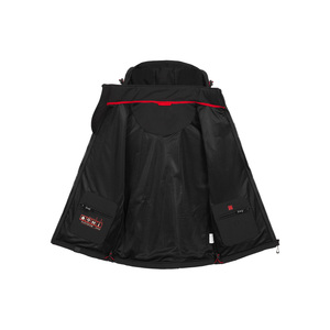 Classique lourd fermeture éclair élastique poignets Softshell exclusif à capuche veste pour hommes nouvelle coupe décontractée coupe-vent hommes veste - Product Image 5