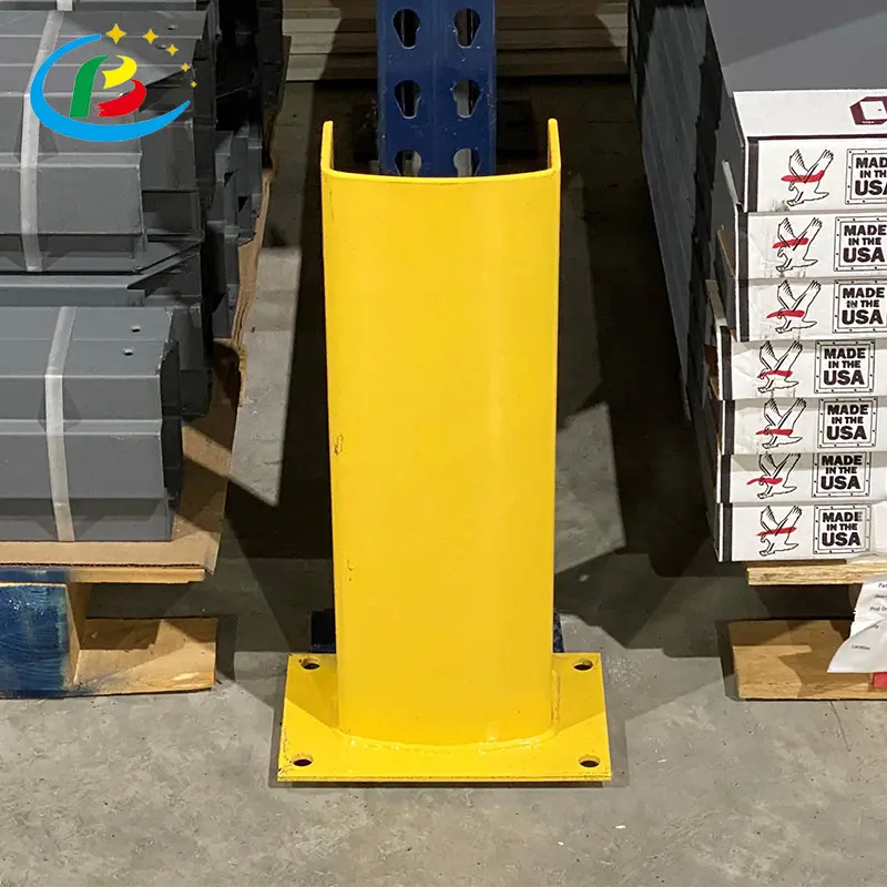 Steel Column Guard Safety Protector for Pallet Rack Protection from Forklift Damage at the end of Aisles