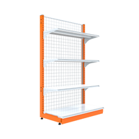 Équipement de supermarché sur mesure, robuste, capacité de 70 kg, revêtement écologique, assemblage par vis, étagère à 4 niveaux
