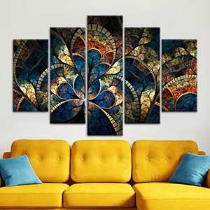 Toile imprimée à motif fractal scintillant - Décoration murale moderne, lot de 5 : Gallery Wrap - Product Image 1