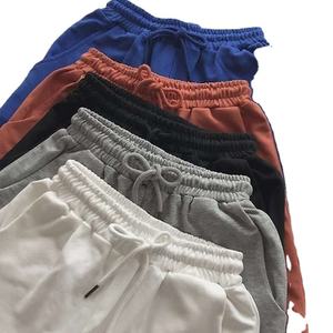 Pantalones Cortos Deportivos Unisex de Algodón Sólido con Logotipo Personalizado, Cierre con Cordón Antiarrugas para Gimnasio, Fitness y Running, 100% Algodón - Product Image 4