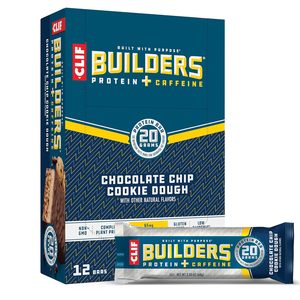 CLIF <b>BUILDERS</b> + Caffeine Protein Bars - Chocolate Chip Cookie Dough Flavor 2.4 oz. (12 Pack) - Product Image 1